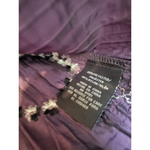 Dressbarn Womens S Jacket Purple Crepe Ribbon Bows Coquette Whimsy Evening Wear - Picture 7 of 7